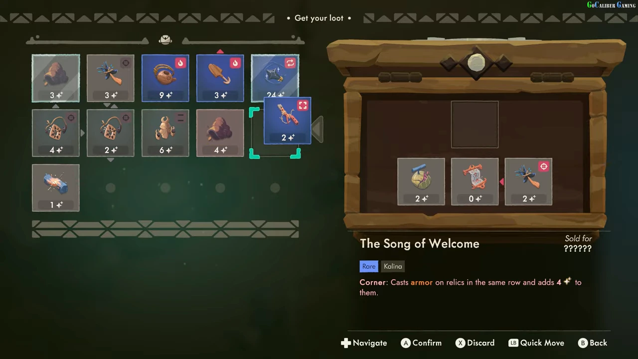 The Song of Welcome held over the rightmost position of the second backpack row