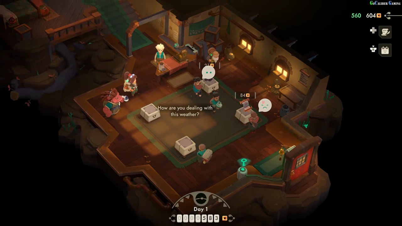 Will at the register with green sale amount and customers reacting to remaining relics