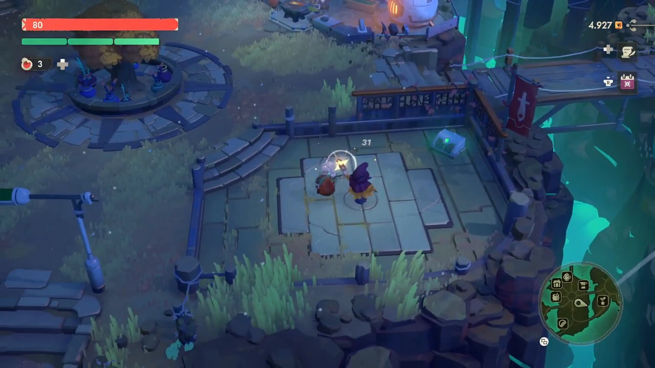 Will strikes the purple training dummy after leaving the weapon chest